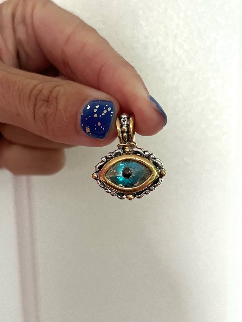 John Medeiros Blue Evil Eye Pendant